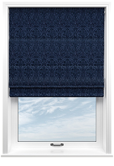 Tiverton, Indigo - Twist&Fit Roman Blind